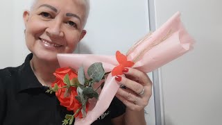 Aula 237 - Buquê em flores de papel. 9 de junho de 2020