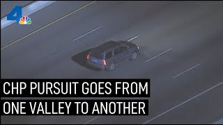 Woman in Custody After Leading CHP on Chase to San Fernando Valley | NBCLA