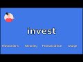 INVEST - Meaning and Pronunciation