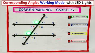 corresponding angles working model - maths project - using led lights - diy | craftpiller