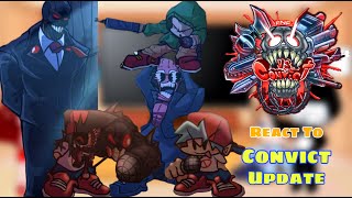 Fnf React To Convict - RUMBLE UPDATE || Pico's School/Newgrounds Rumble