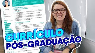 Currículo para Pós Graduação | Estudar Fora
