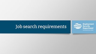 Job Search Requirements