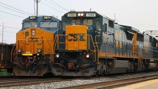 (HD) 4 TRAINS PASS EACH OTHER! Railfanning CSX, Amtrak at Depew