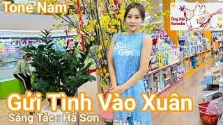 Gửi Tình Vào Xuân Karaoke Tone Nam - Nhạc Sống Phối Mới 2025 Hay Dể Hát