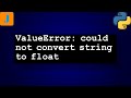 ValueError: could not convert string to float