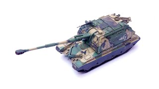 指尖1/72俄罗斯2S19M2自行火炮塑料成品模型开箱测评