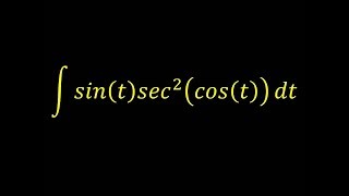Integral of sin(x)*sec^2(cos(x)) - Integral example