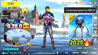 😱Pubg Lite New 0.28.0😳 Winter Comeback Update 2025 | Pubg Lite Old is Back 0.28.0 Update 2025 🔥