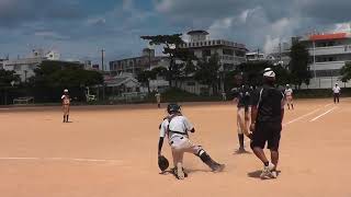 東風平中野球部　20170910　城北戦　陽太郎　センターへ