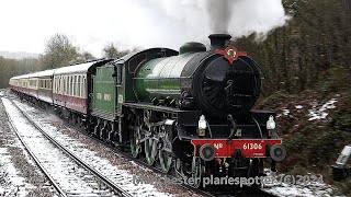 The Christmas White Rose Charter Train 1Z82 61306 Mayflower Passing @New Mills Central On 23/11/24