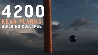 Blender 4200 Keva Planks Building Collapse Cycles #b3d