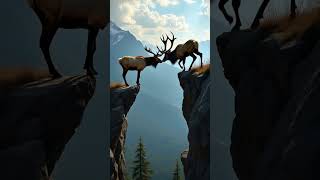 Elk  on cliff peak #usa #climbing #cliff #peak #mountain #edge #usamountains #moose #elk