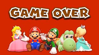 Super Mario 3D World Switch - Game Over All Characters (NEW!)