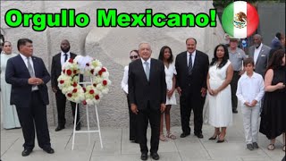 Emotivo y emocionante momento! AMLO canta el himno nacional Mexicano con migrantes en Washington D,C