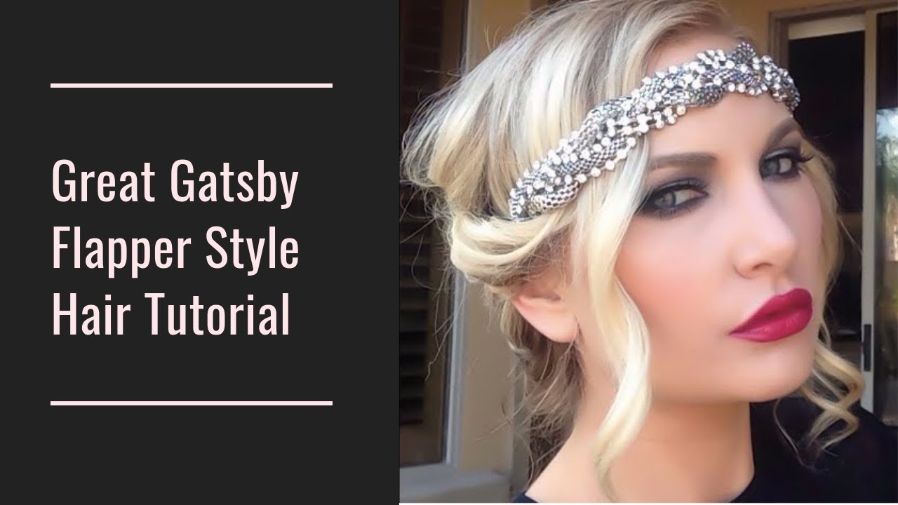 Great Gatsby Flapper Style Hair Tutorial Youtube