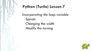 Python Turtle Lesson 7