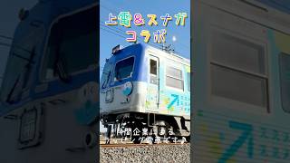 上電とスナガのコラボ列車♪ #鉄道 #私鉄 #上電 #上信電鉄 #スナガ #地域活性 #群馬 #グンマー #ライフライン