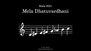 Scale 2521: Mela Dhatuvardhani