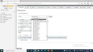 How to create a Database, table Using PhpMyAdmin