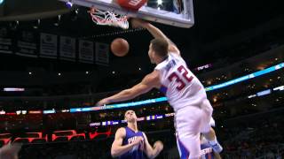 Dr. J watches Blake Griffin Soar In for the Ferocious Slam
