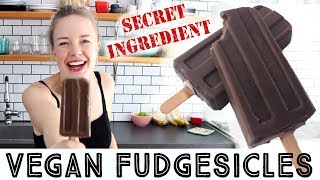 VEGAN FUDGESICLES! 5 mins - Fudgey chocolate popsicles