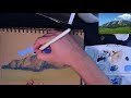 landscape painting watercolours and gouache mountain beauty