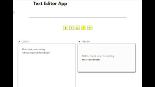 Simple Text Editor App using JavaScript
