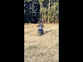 3 yr old rides without training wheels on Yamaha PW50 for first time