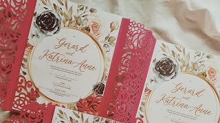 gerard & katrina anne | fuchsia pink and navy blue wedding invites | AN Designs Studio