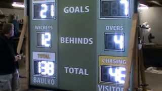 Aussie Rules - Cricket - Multi-sport Scoreboard with Roller Shutter Protection