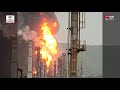 watch major fire breaks out at hpcl refinery in vizag all employees evacuated