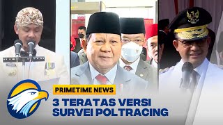Elektabilitas Ganjar, Prabowo, Anies 3 Teratas Versi Survei Poltracking