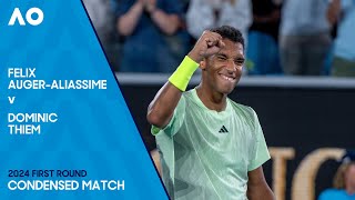Felix Auger-Aliassime v Dominic Thiem Condensed Match | Australian Open 2024 First Round