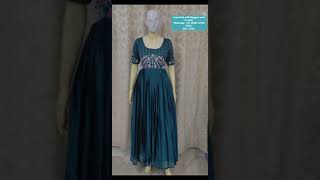 Beautiful Long frock with Maggam work #song