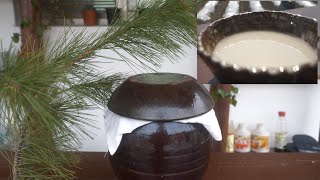 (Sub)솔잎막걸리  만들기 How to make Korean traditional liquor, pine needles, and makgeolli.요리하는 남자