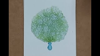 [안개꽃/ gypsophila] 수채화(water) 카드 쉽게 그리기