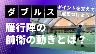 ダブルス/雁行陣の前衛の動きとは？