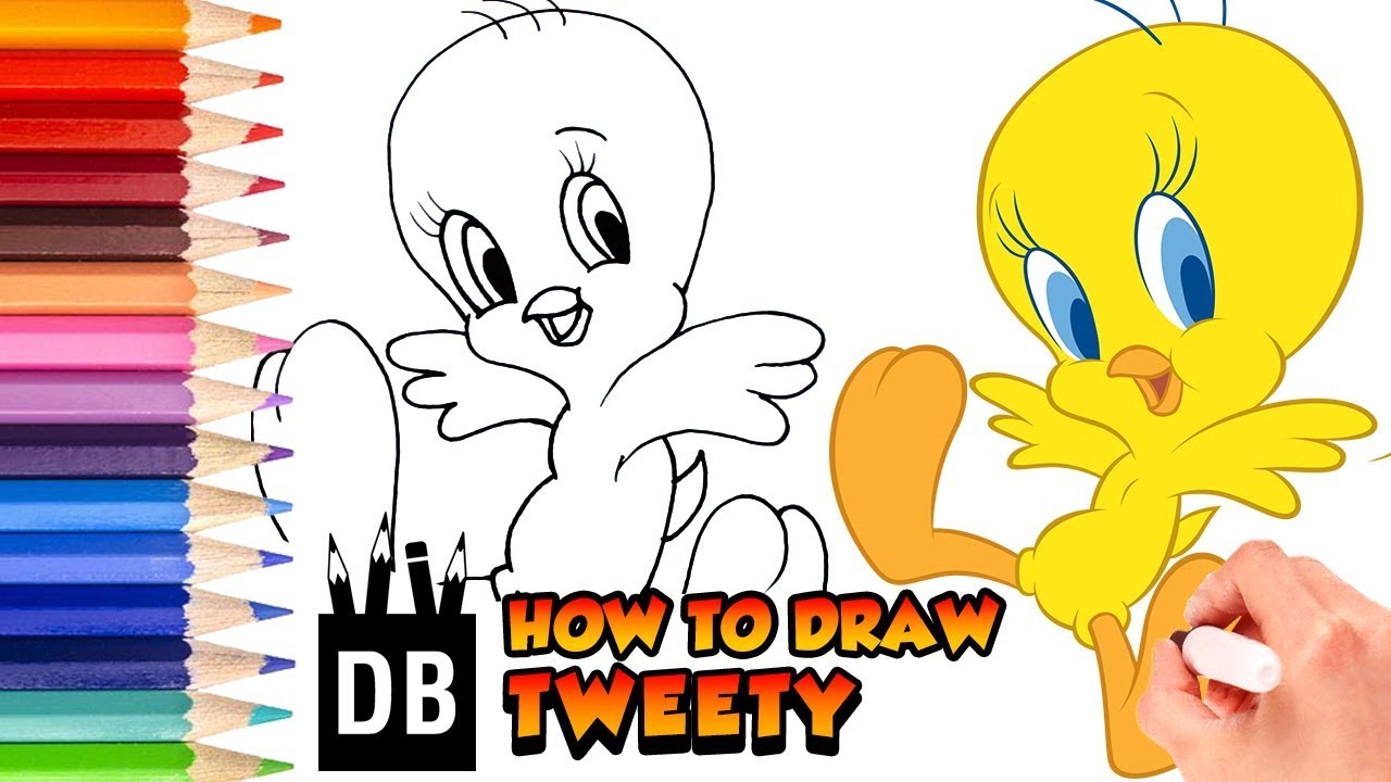 How To Draw Tweety Easy - Looney Tunes Tweety Drawing | 4 Kids - YouTube