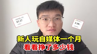 新人玩自媒体一个月，过原创加黄V，看看挣了多少钱？