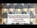 Making MOONLITE MOUNTAIN Coconut Milk Soap w/ Shaped Mountains & Moon Embeds | Ellen Ruth Soap