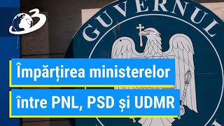 Împărțirea ministerelor între PNL, PSD și UDMR, în urma negocierilor