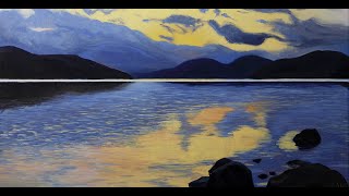 Watch the Lake Come to Life: ASMR Timelapse Painting