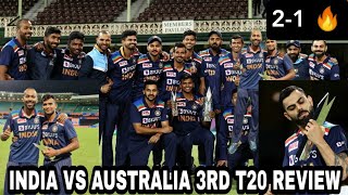 INDIA VS AUSTRALIA 3rd T20 || INDIA WIN 2-1 || FUNNY REVIEW 😂|| VIRAT KOHLI BATTING 🔥 !!