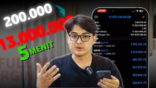 MODAL 200 RIBU PROFIT HINGGA 13 JUTA || TUTORIAL TRADING FOREX UNTUK PEMULA