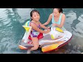 intex wave rider ride on pool float video