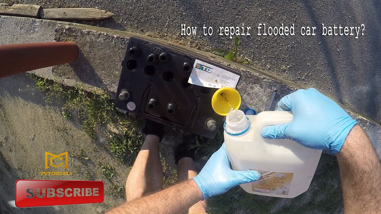 How To Repair Flooded Car Battery - YouTube