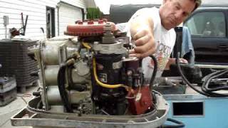 1958 Mercury Kiekhaefer Mark 58 fires up