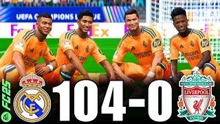 FC 25 | RONALDO, MESSI, MBAPPE, NEYMAR, ALLSTARS | REAL MADRID 104-0 LIVERPOOL | UCL FINAL 2024 | 4K