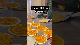 Italian 🇮🇹 live counter |Live Pizza,Pasta,Salad || Barbeque times #italy #pizza #travel #ytshorts